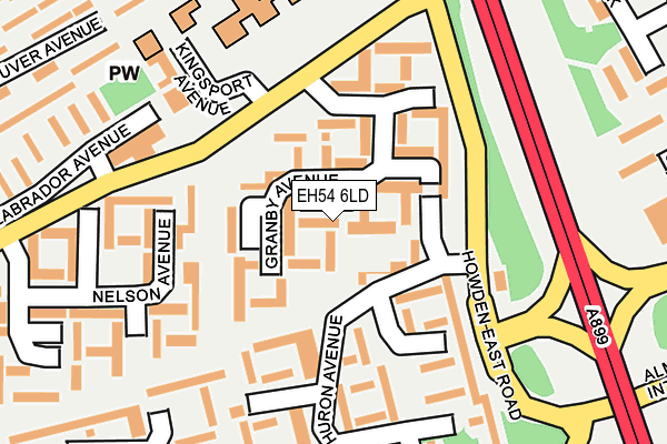 EH54 6LD map - OS OpenMap – Local (Ordnance Survey)