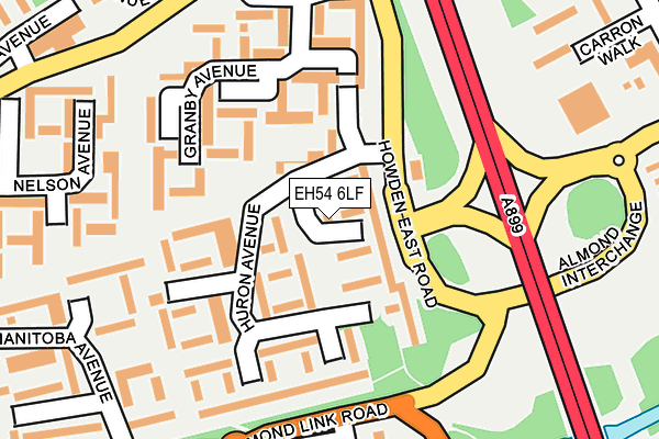 EH54 6LF map - OS OpenMap – Local (Ordnance Survey)