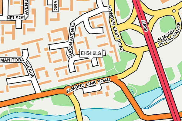 EH54 6LG map - OS OpenMap – Local (Ordnance Survey)