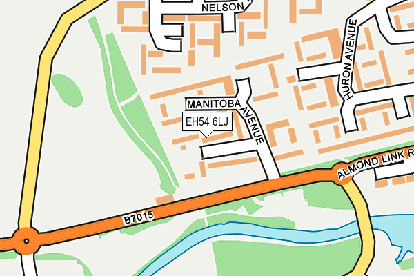 EH54 6LJ map - OS OpenMap – Local (Ordnance Survey)