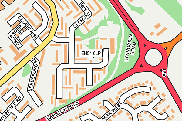 EH54 6LP map - OS OpenMap – Local (Ordnance Survey)