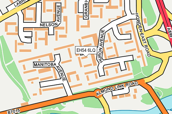 EH54 6LQ map - OS OpenMap – Local (Ordnance Survey)