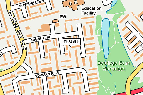 EH54 6LU map - OS OpenMap – Local (Ordnance Survey)