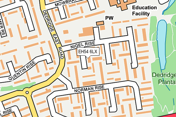 EH54 6LX map - OS OpenMap – Local (Ordnance Survey)