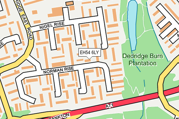 EH54 6LY map - OS OpenMap – Local (Ordnance Survey)