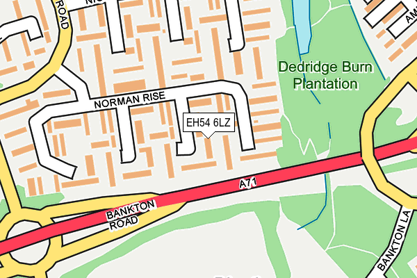 EH54 6LZ map - OS OpenMap – Local (Ordnance Survey)