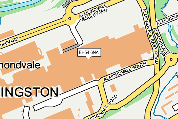 EH54 6NA map - OS OpenMap – Local (Ordnance Survey)