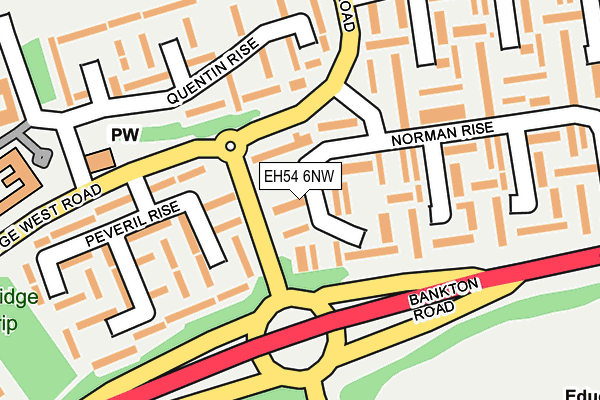 EH54 6NW map - OS OpenMap – Local (Ordnance Survey)