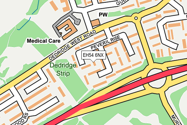 EH54 6NX map - OS OpenMap – Local (Ordnance Survey)