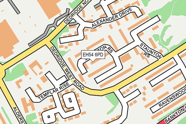 EH54 6PD map - OS OpenMap – Local (Ordnance Survey)