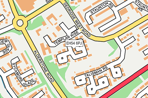 EH54 6PJ map - OS OpenMap – Local (Ordnance Survey)