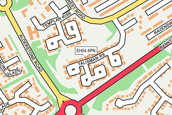 EH54 6PN map - OS OpenMap – Local (Ordnance Survey)