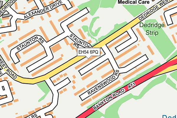 EH54 6PQ map - OS OpenMap – Local (Ordnance Survey)