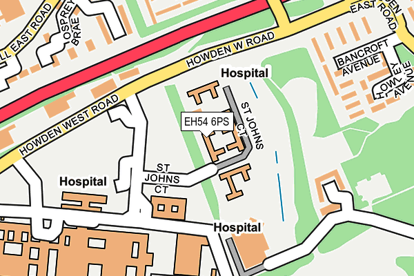 EH54 6PS map - OS OpenMap – Local (Ordnance Survey)