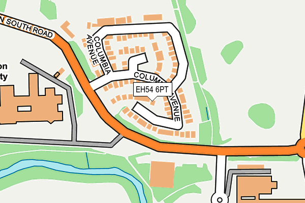 EH54 6PT map - OS OpenMap – Local (Ordnance Survey)