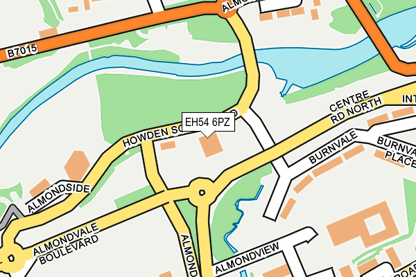 EH54 6PZ map - OS OpenMap – Local (Ordnance Survey)