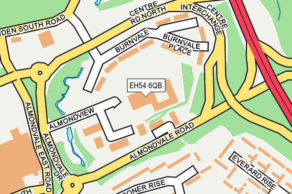 EH54 6QB map - OS OpenMap – Local (Ordnance Survey)