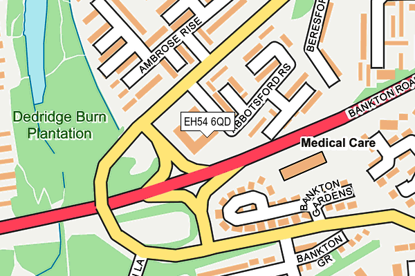 EH54 6QD map - OS OpenMap – Local (Ordnance Survey)