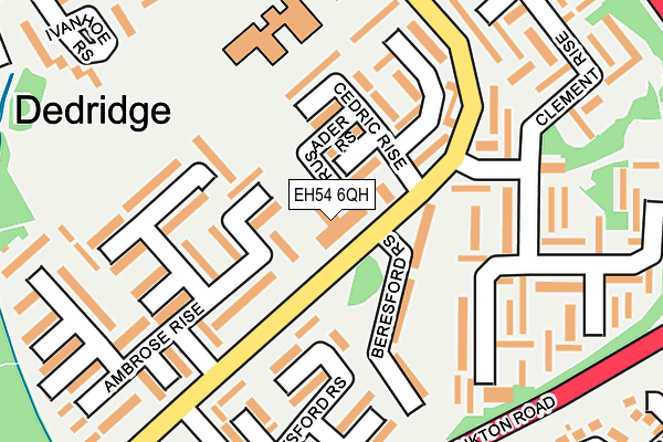 EH54 6QH map - OS OpenMap – Local (Ordnance Survey)