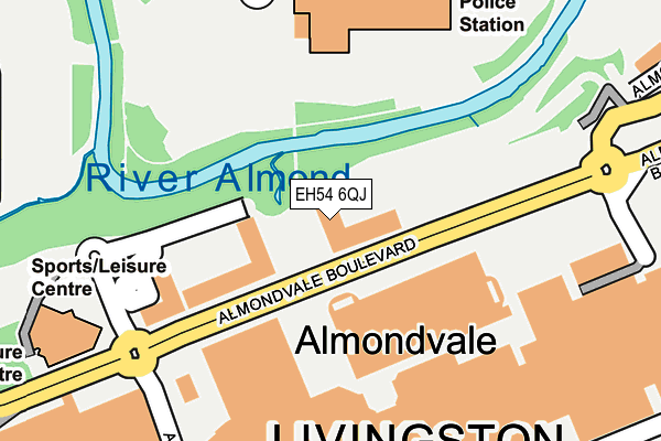 EH54 6QJ map - OS OpenMap – Local (Ordnance Survey)