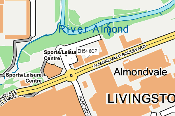 EH54 6QP map - OS OpenMap – Local (Ordnance Survey)