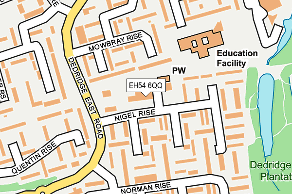 EH54 6QQ map - OS OpenMap – Local (Ordnance Survey)