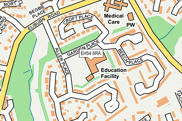 EH54 6RA map - OS OpenMap – Local (Ordnance Survey)