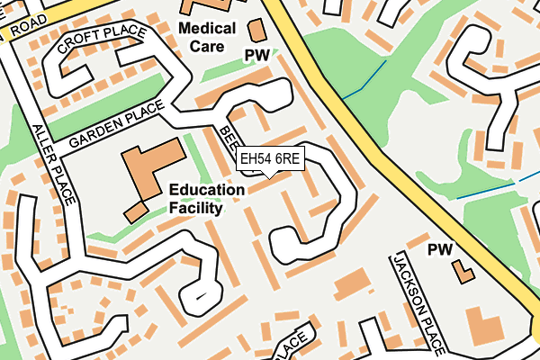 EH54 6RE map - OS OpenMap – Local (Ordnance Survey)