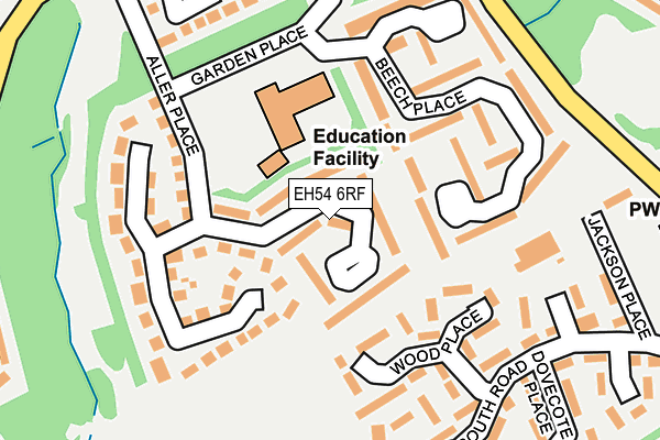 EH54 6RF map - OS OpenMap – Local (Ordnance Survey)