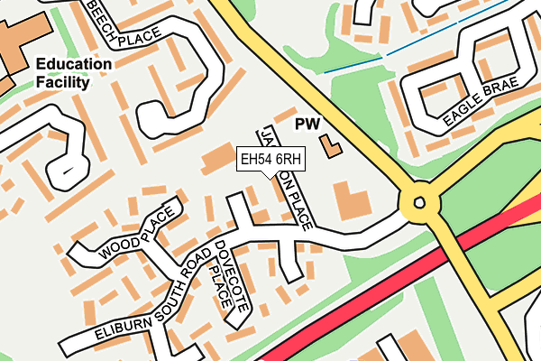 EH54 6RH map - OS OpenMap – Local (Ordnance Survey)