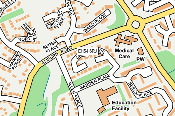 EH54 6RJ map - OS OpenMap – Local (Ordnance Survey)