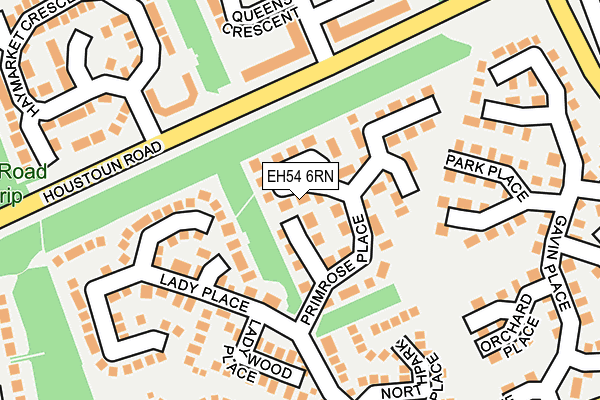 EH54 6RN map - OS OpenMap – Local (Ordnance Survey)