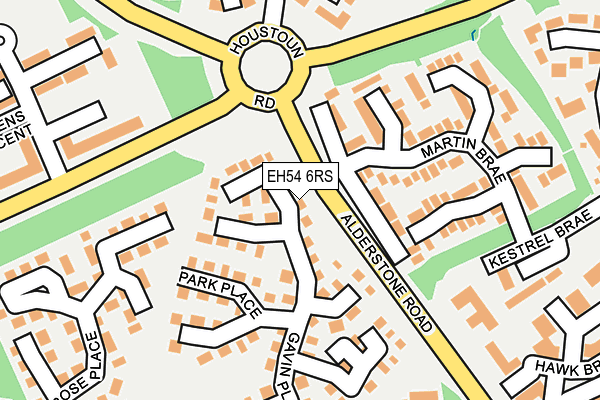 EH54 6RS map - OS OpenMap – Local (Ordnance Survey)