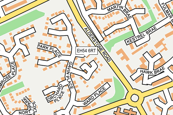 EH54 6RT map - OS OpenMap – Local (Ordnance Survey)