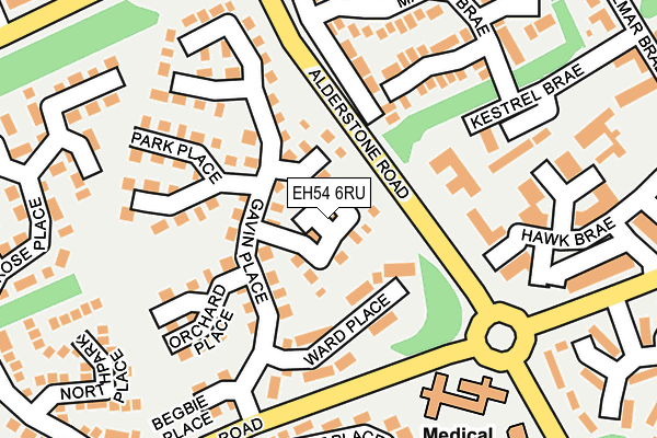 EH54 6RU map - OS OpenMap – Local (Ordnance Survey)