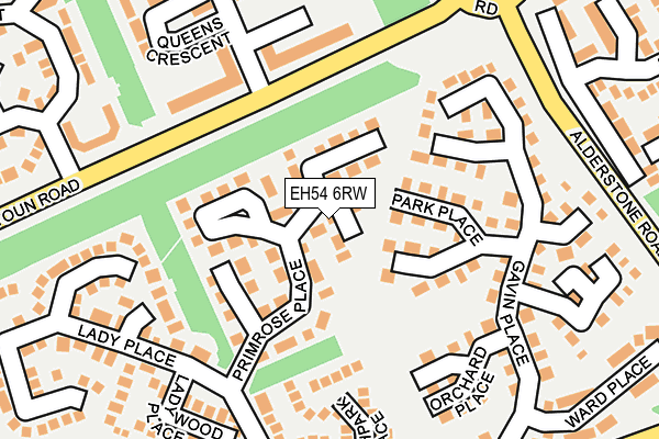 EH54 6RW map - OS OpenMap – Local (Ordnance Survey)