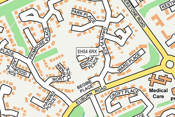 EH54 6RX map - OS OpenMap – Local (Ordnance Survey)