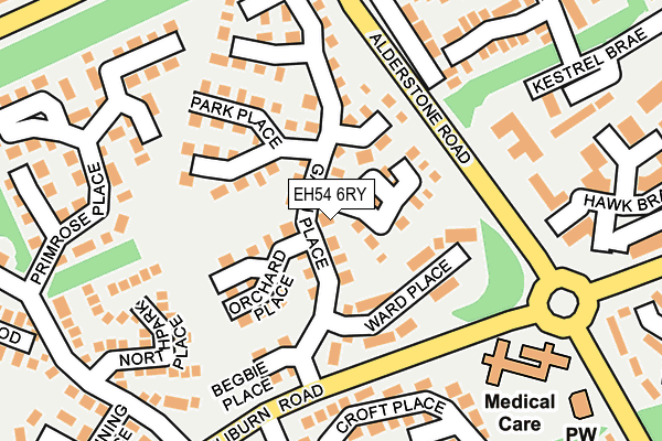 EH54 6RY map - OS OpenMap – Local (Ordnance Survey)