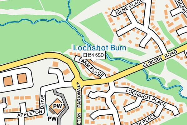 EH54 6SD map - OS OpenMap – Local (Ordnance Survey)