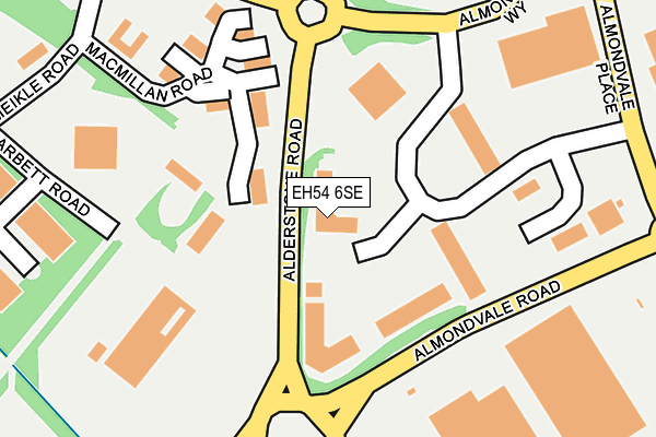 EH54 6SE map - OS OpenMap – Local (Ordnance Survey)