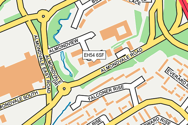 EH54 6SF map - OS OpenMap – Local (Ordnance Survey)