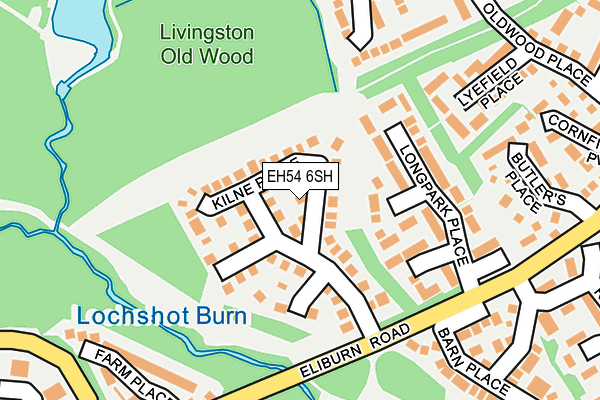 EH54 6SH map - OS OpenMap – Local (Ordnance Survey)