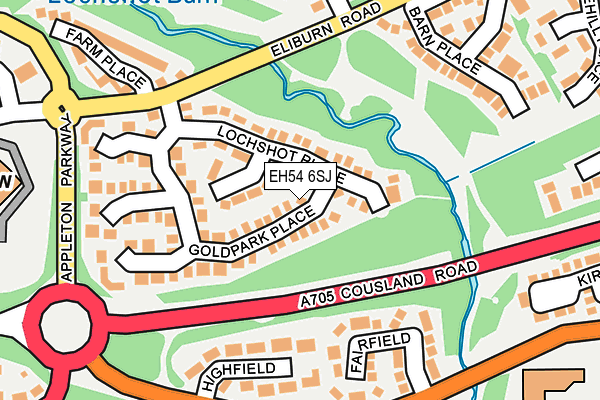 EH54 6SJ map - OS OpenMap – Local (Ordnance Survey)