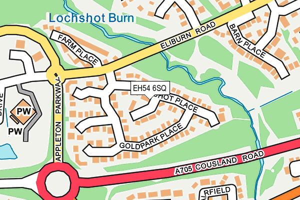 EH54 6SQ map - OS OpenMap – Local (Ordnance Survey)