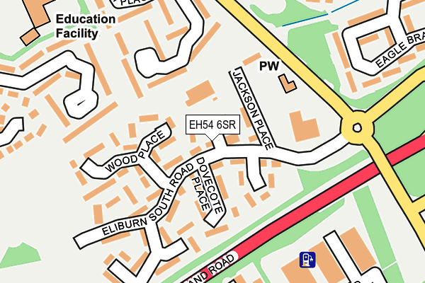 EH54 6SR map - OS OpenMap – Local (Ordnance Survey)