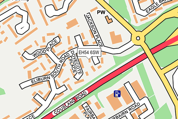 EH54 6SW map - OS OpenMap – Local (Ordnance Survey)