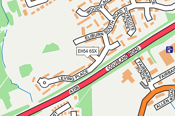 EH54 6SX map - OS OpenMap – Local (Ordnance Survey)