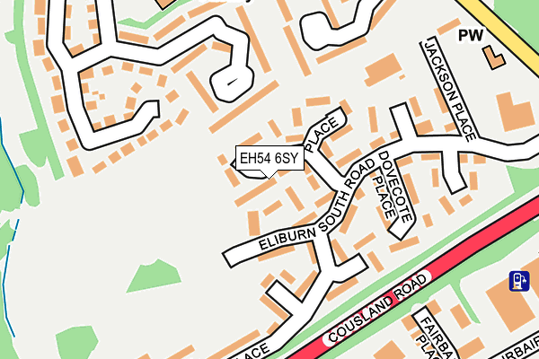 EH54 6SY map - OS OpenMap – Local (Ordnance Survey)