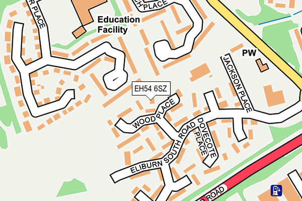 EH54 6SZ map - OS OpenMap – Local (Ordnance Survey)