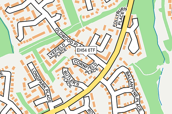 EH54 6TF map - OS OpenMap – Local (Ordnance Survey)